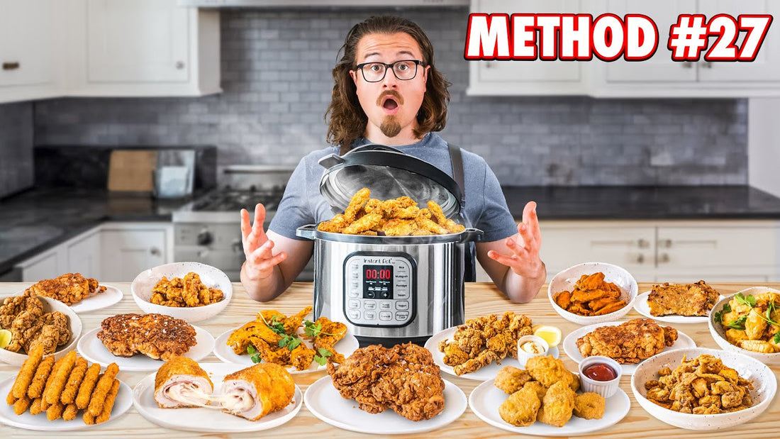 Joshua Weissman making Instant Pot Broasted Fried Chicken