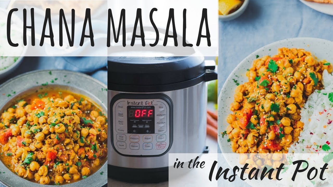 Nisha Vora making Instant Pot Chana Masala