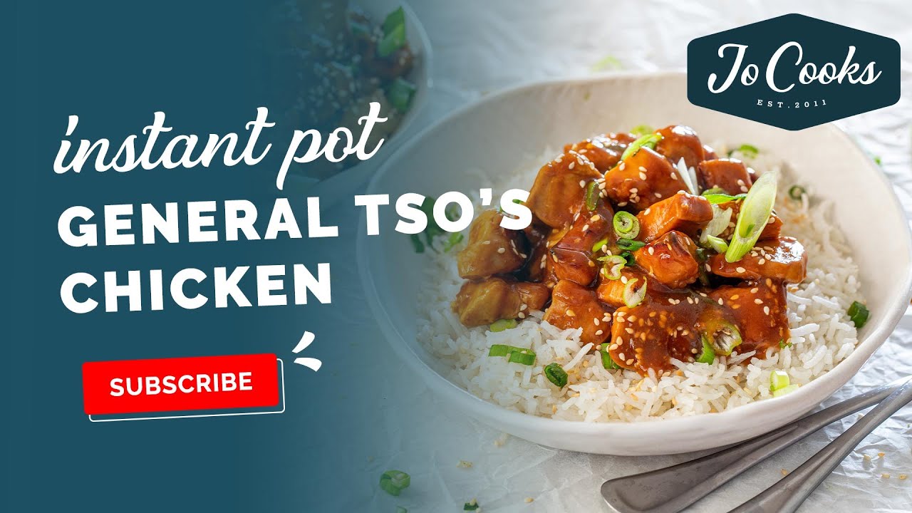 Joanna Cismaru making Instant Pot General Tso's Chicken