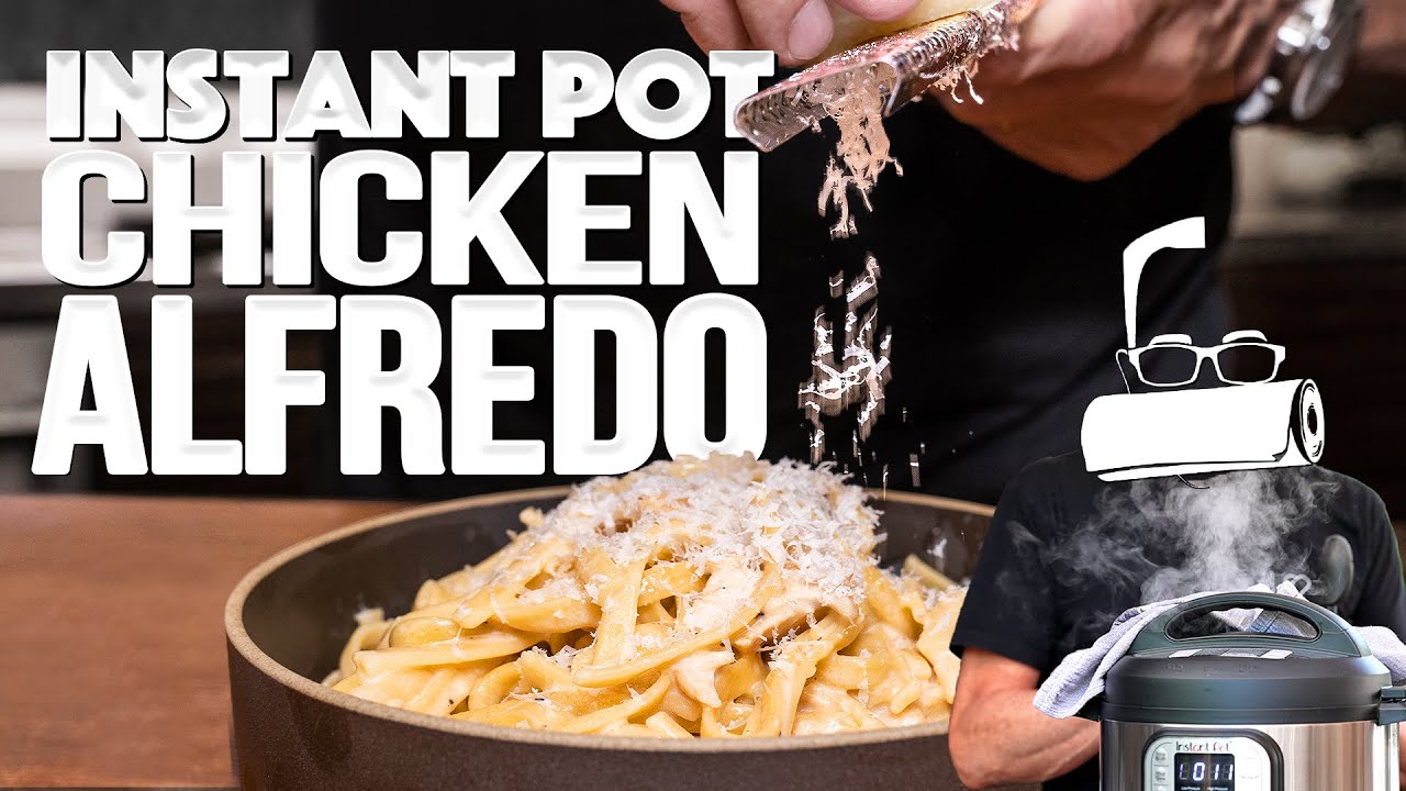 Sam the Cooking Guy making Instant Pot Chicken Alfredo