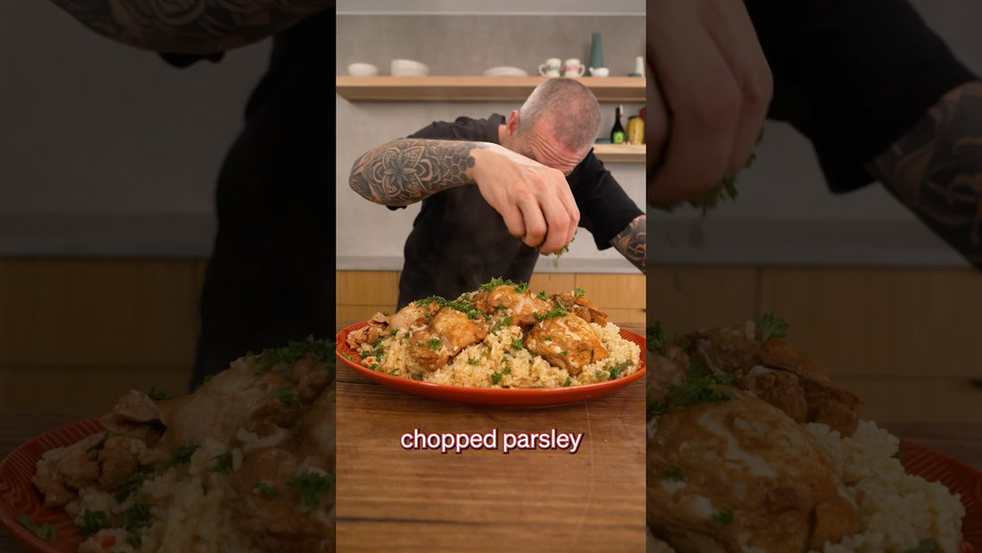 Andy Cooks making Pressure Cooker Chicken and Rice