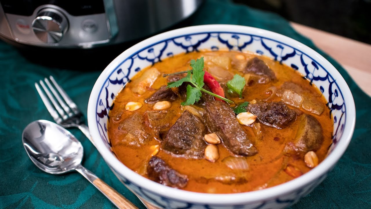 Pailin Chongchitnant making Instant Pot Massaman Beef Curry