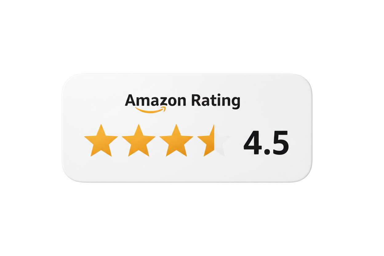 Amazon Rating 4.5 stars