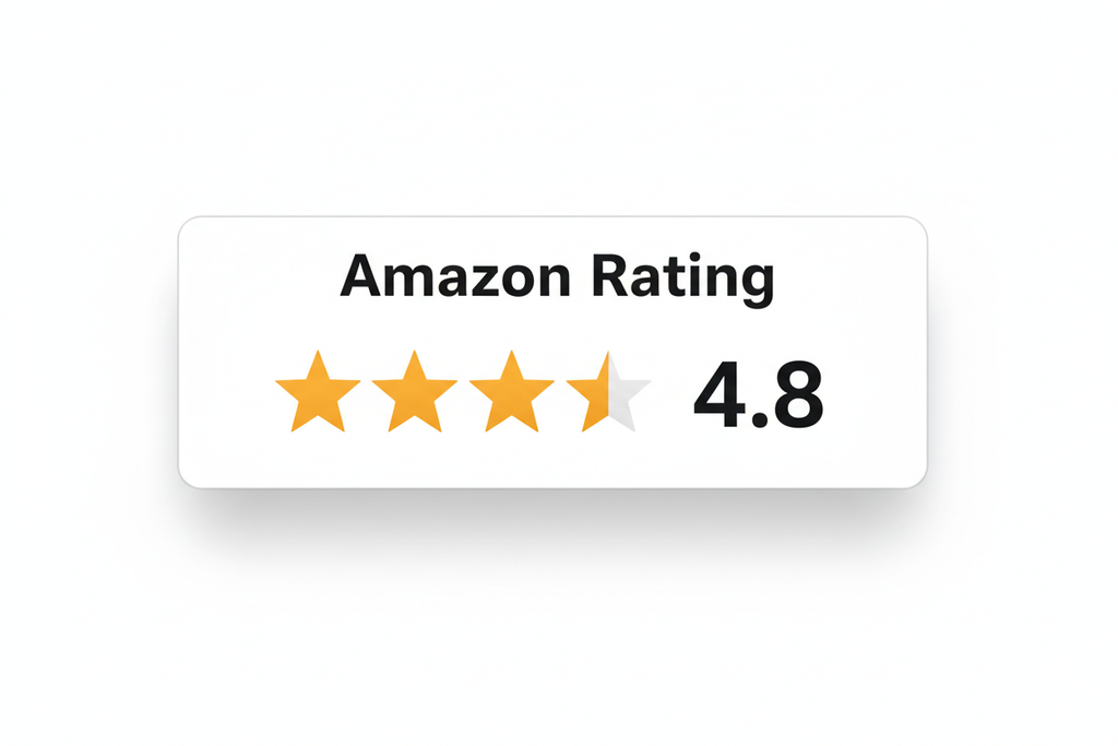 Amazon Rating 4.8 stars